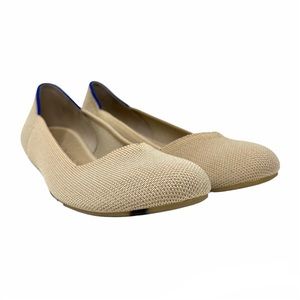 Rothy’s “The Flat” Ecru Beige Flats Size 7.5